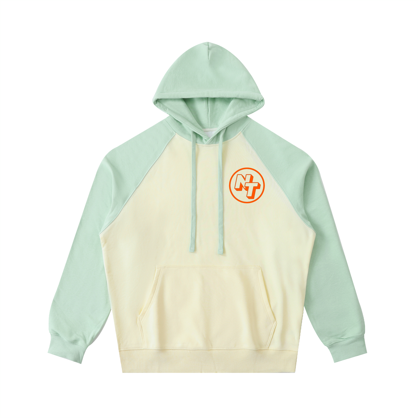 Color-Block Raglan Sleeve Hoodie