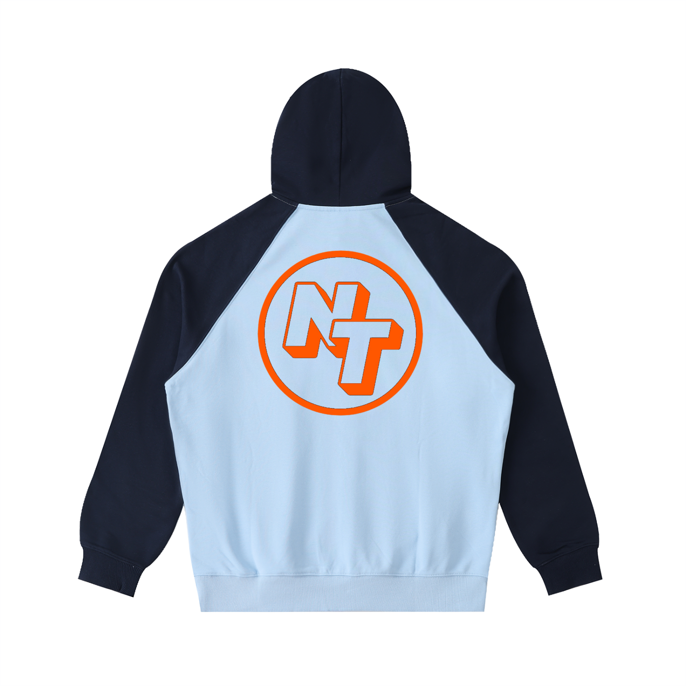 Color-Block Raglan Sleeve Hoodie