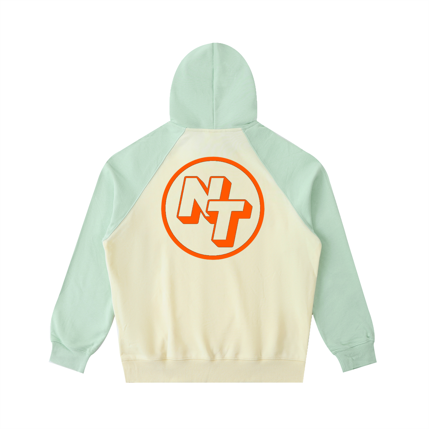 Color-Block Raglan Sleeve Hoodie